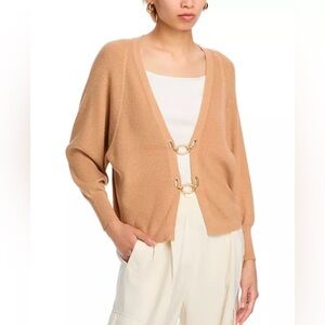 Sioni Buckle Closure Rib Knit Cardigan